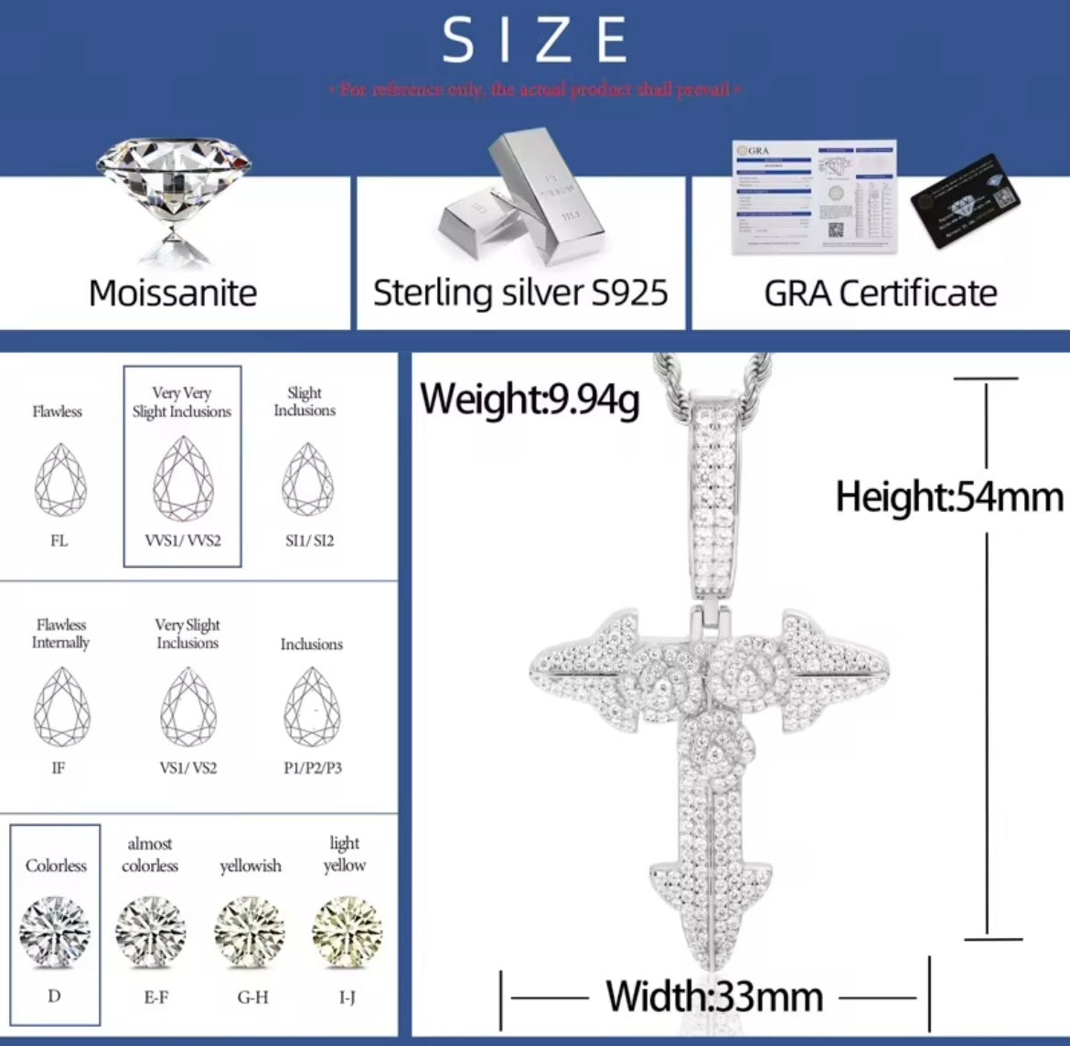 Rose Flower Cross Pendant