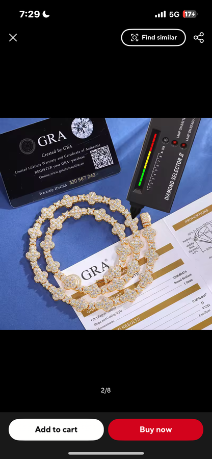 Cross Flower Tennis Chain/Bracelet