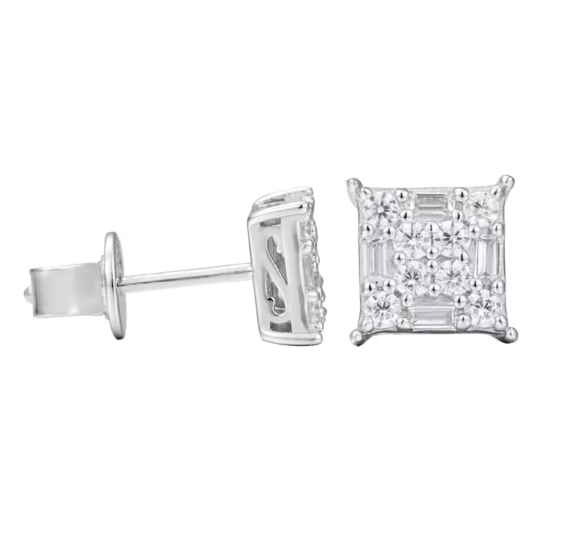 Baguettes Cut Stud Earrings