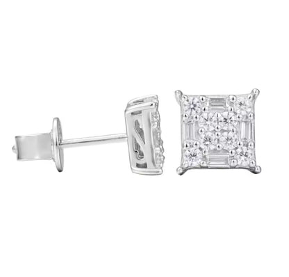 Baguettes Cut Stud Earrings