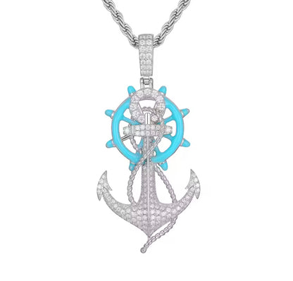 Anchor Sparkling Glowing Pendant