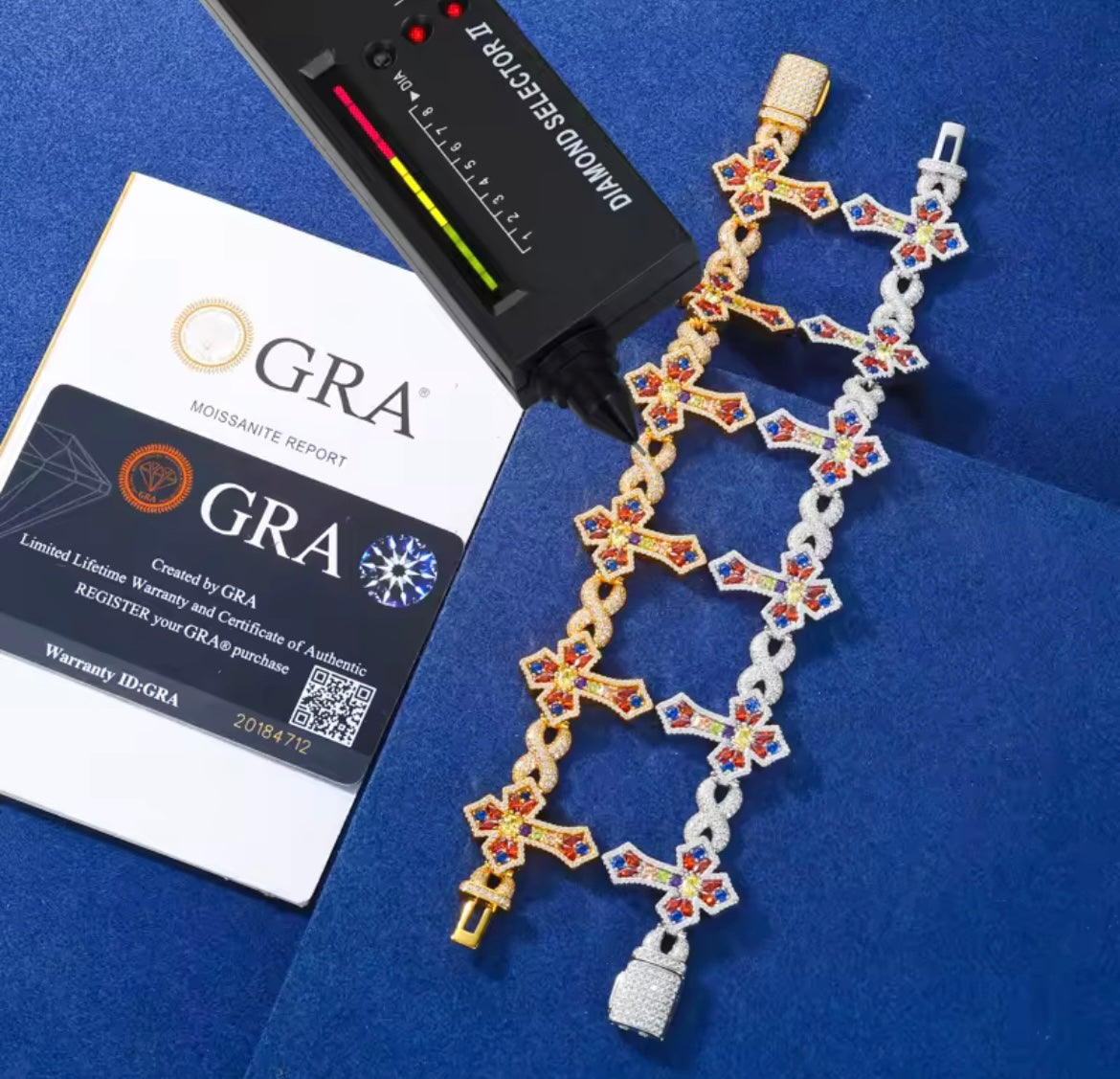 Rainbow Cross Infinity Charm Bracelet