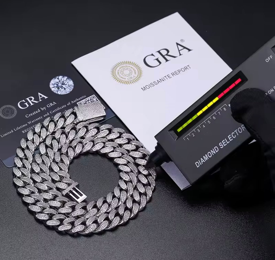 12MM Silver Miami Cuban Link Chain/Bracelet