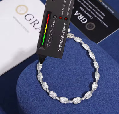 7MM Iced Out Squared Bracelet