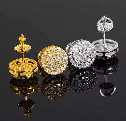 Rounded Double Circled Stud Earrings