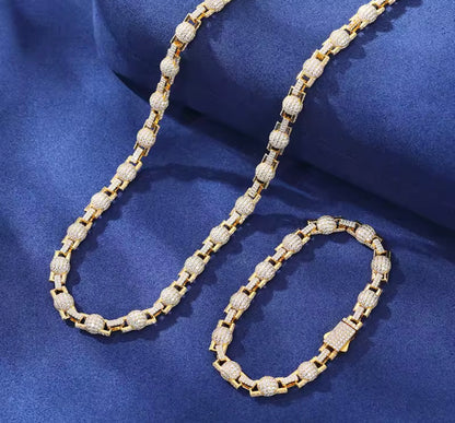 Iced Out Ball Bead Chain/Bracelet