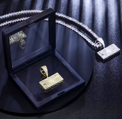 Rectangle Dollar Bill Pendant