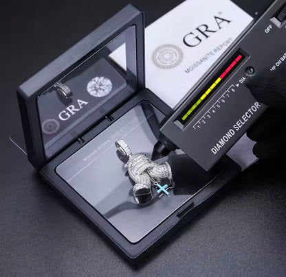 Glowing Hand of Prayer Cross Pendant