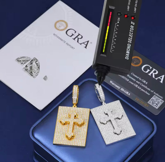 Cross Dog Tag Pendant