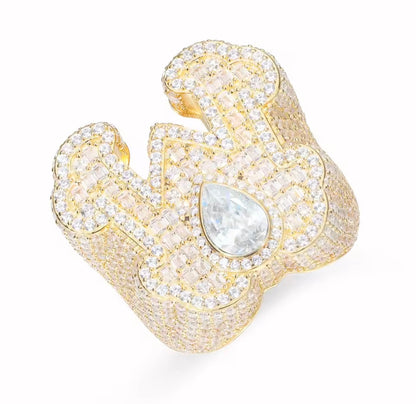 Baguette Letters Ring