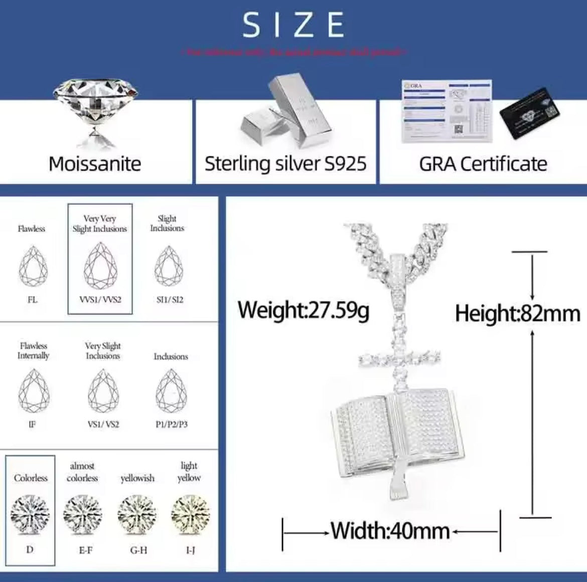 Cross Bible Prayer Pendant