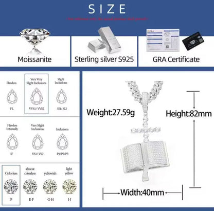 Cross Bible Prayer Pendant