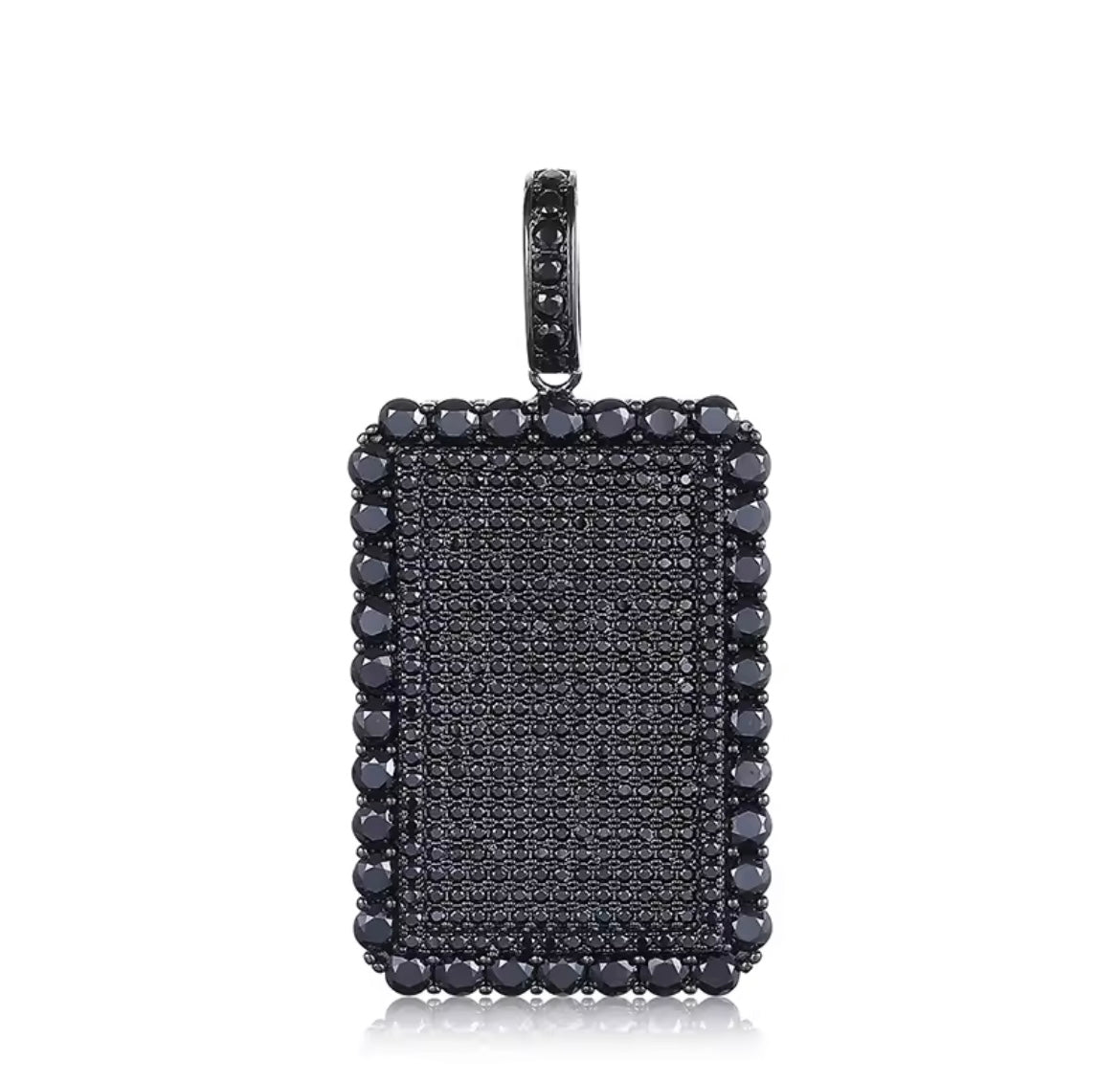 Rectangular Black Tag Pendant