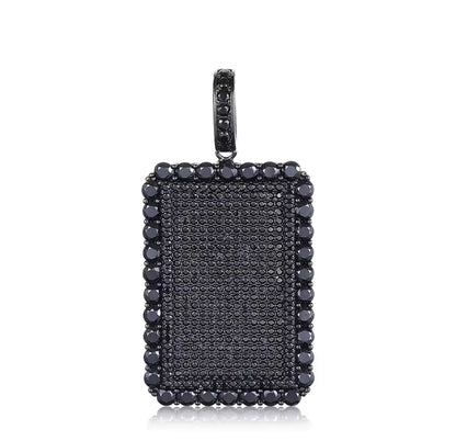 Rectangular Black Tag Pendant