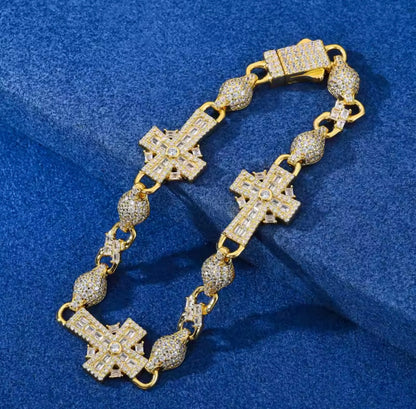 Ball Infinity Cross Bracelet