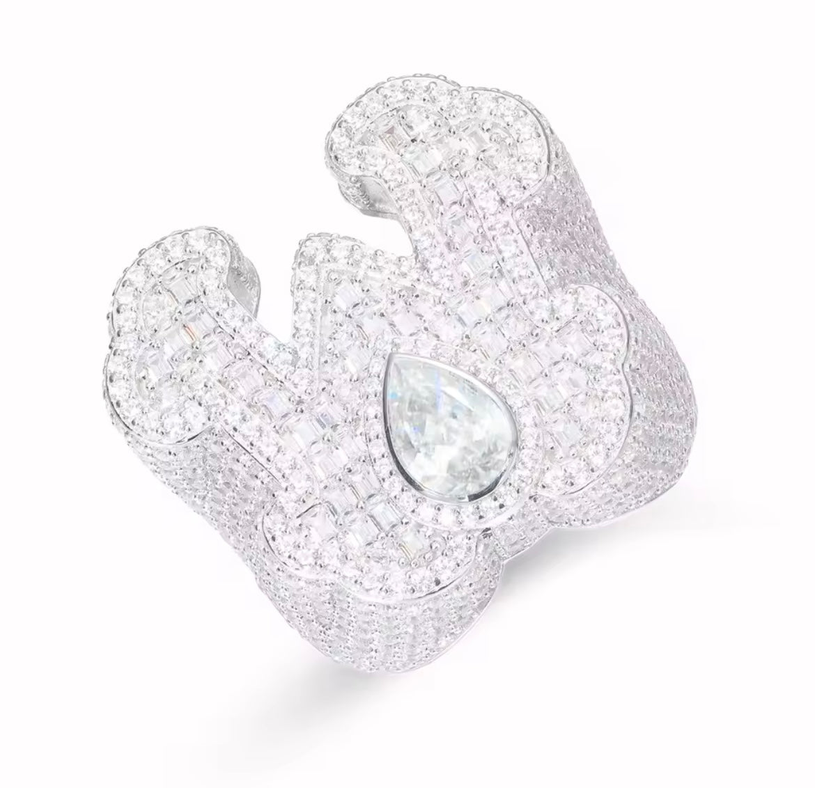 Baguette Letters Ring