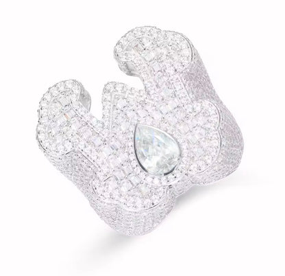 Baguette Letters Ring