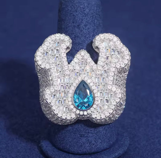 Baguette Letters Ring