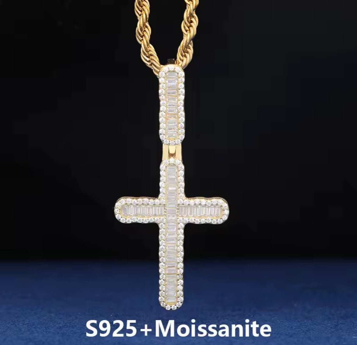 Baguette Cross Pendant