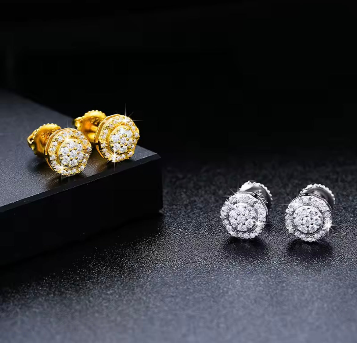 Octagon Stud Earrings