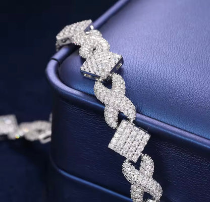 11MM Infinity Square Cuban Link Chain/Bracelet