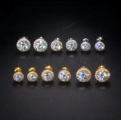 Double Circled Stud Earrings