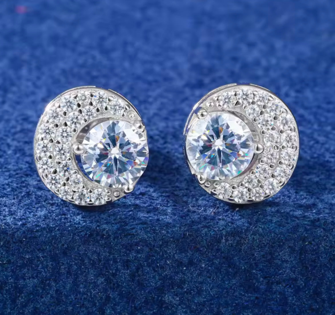 Star Moon Stud Earrings