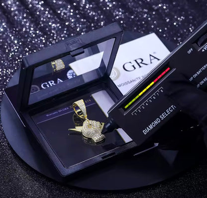 Holding Lightning Bolt Pendant