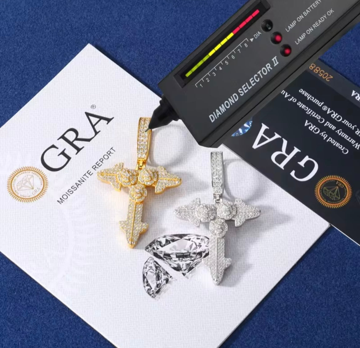 Rose Flower Cross Pendant