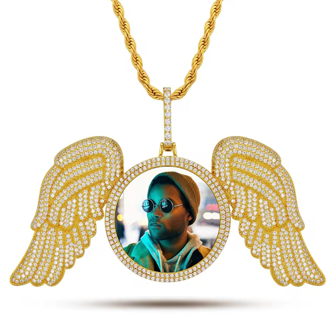 Angel Wing Memory Custom Photo Pendant