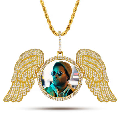 Angel Wing Memory Custom Photo Pendant