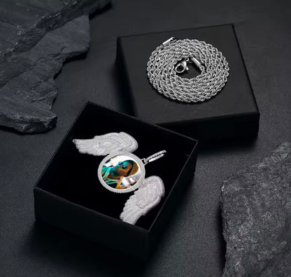 Angel Wing Memory Custom Photo Pendant