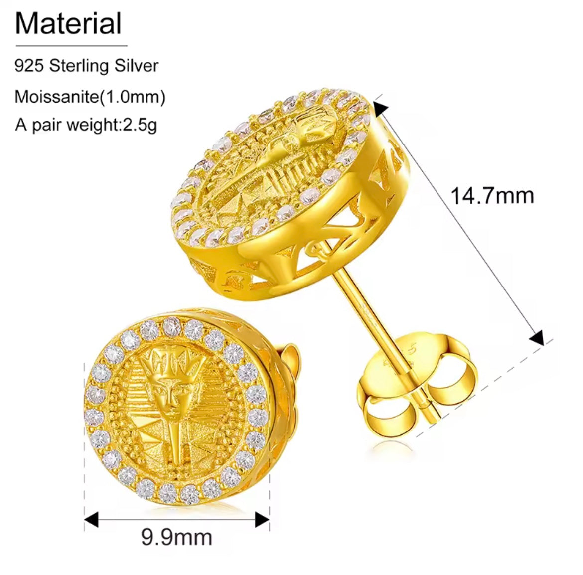 Pharaoh Stud Earrings