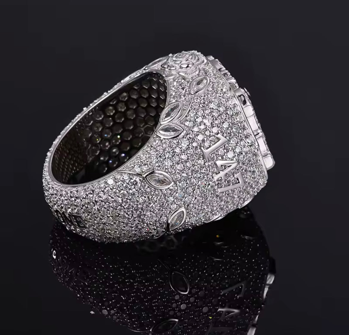 Custom Iced Out Letter Ring