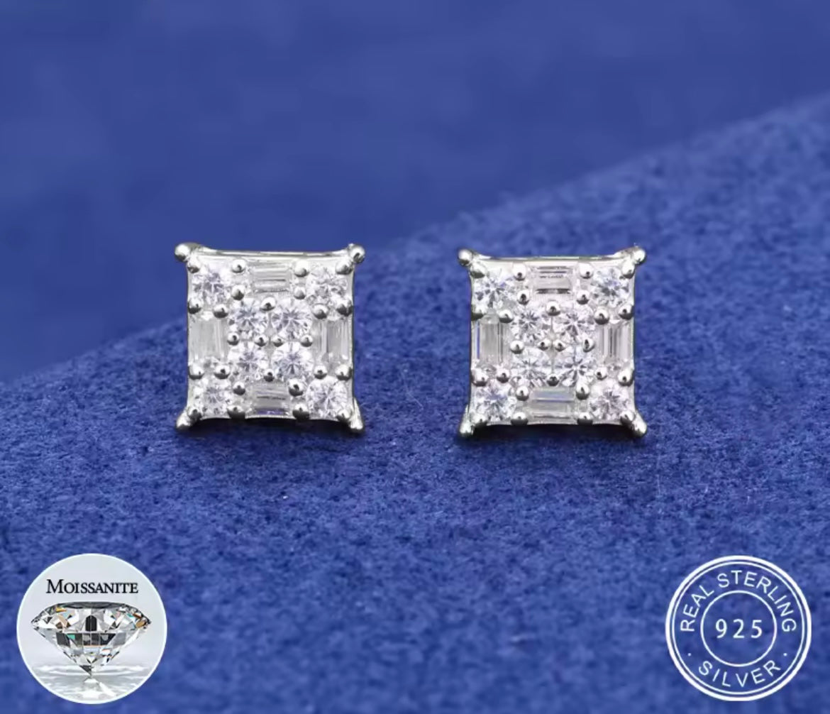 Baguettes Cut Stud Earrings