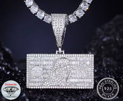 Rectangle Dollar Bill Pendant