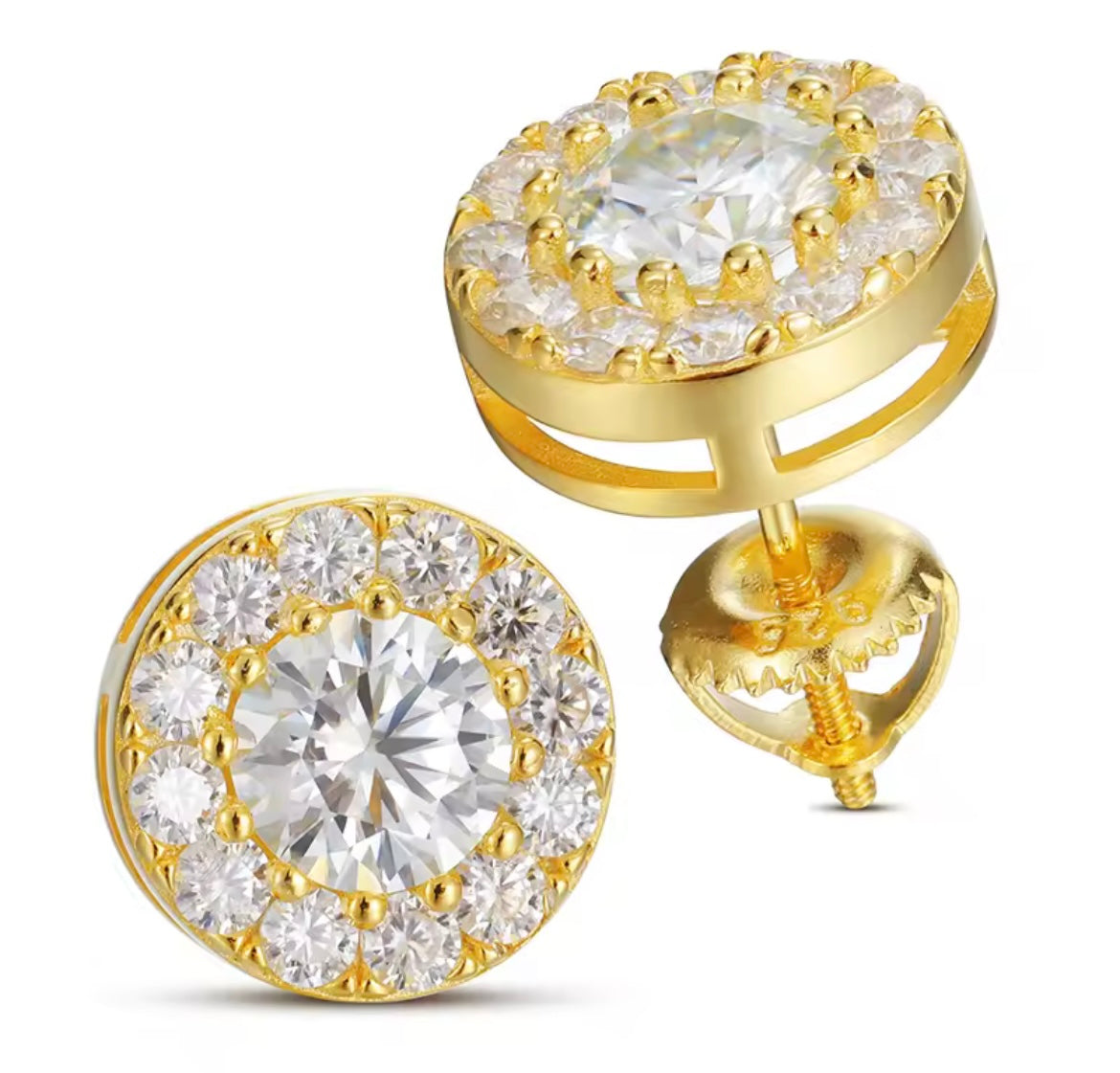 Double Circled Stud Earrings