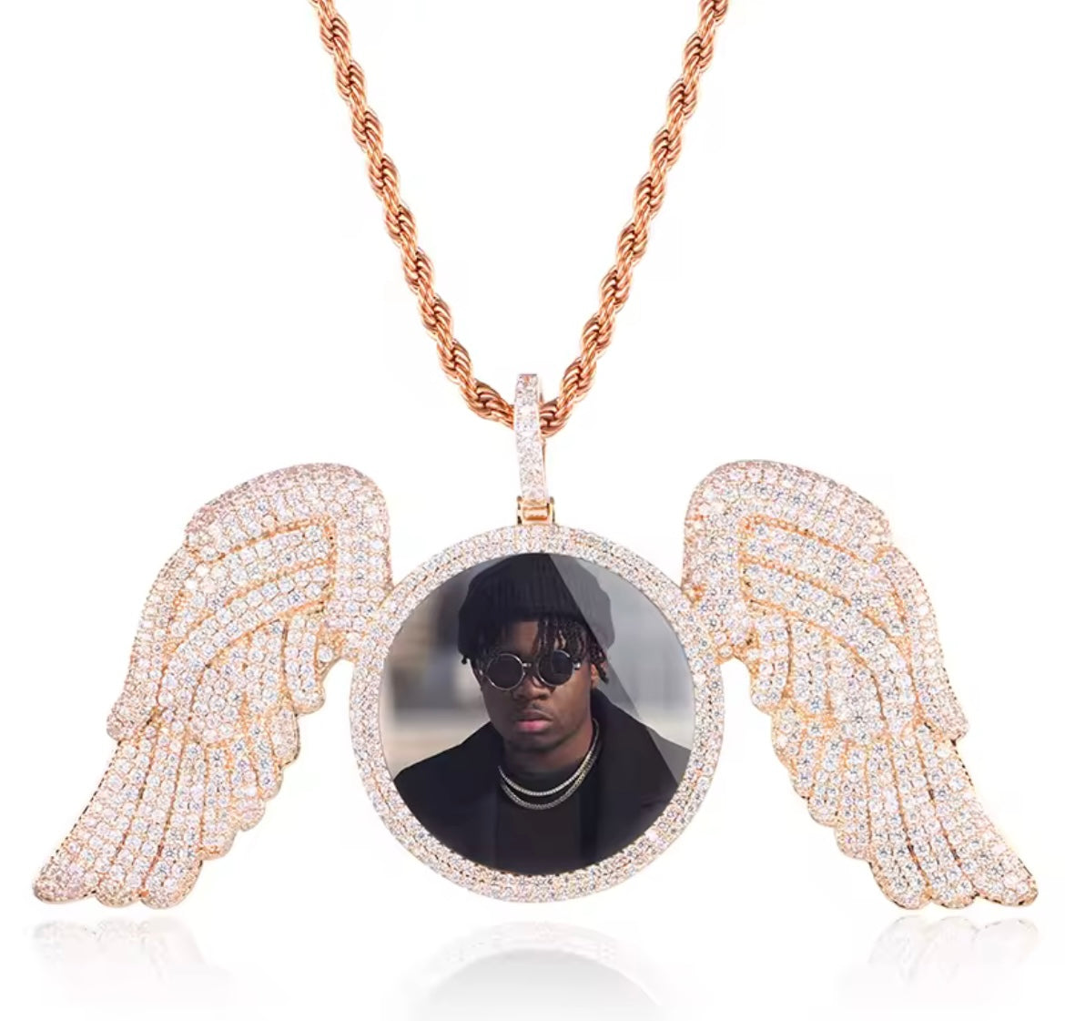 Angel Wing Memory Custom Photo Pendant