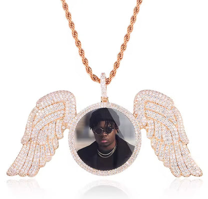 Angel Wing Memory Custom Photo Pendant