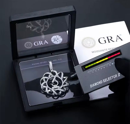 Silver Microscope Instrument DNA Pendant