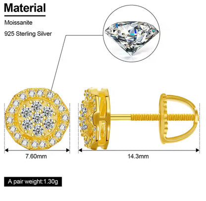 Octagon Stud Earrings