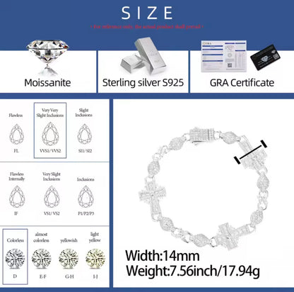 Ball Infinity Cross Bracelet