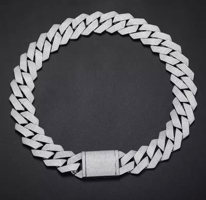 16/20/27MM Silver Cuban Chain/Bracelet