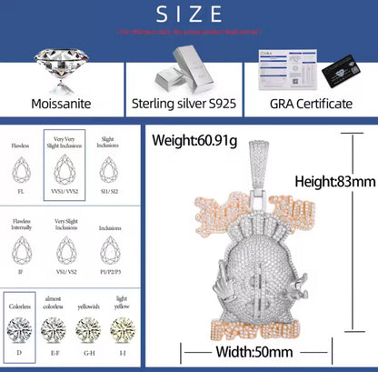 Money Bag F You Pay Me Pendant