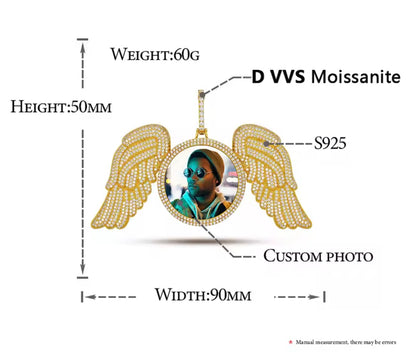 Angel Wing Memory Custom Photo Pendant