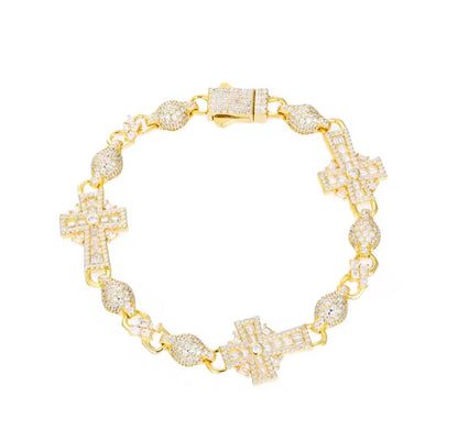 Ball Infinity Cross Bracelet