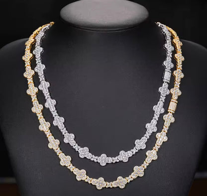 Cross Flower Tennis Chain/Bracelet