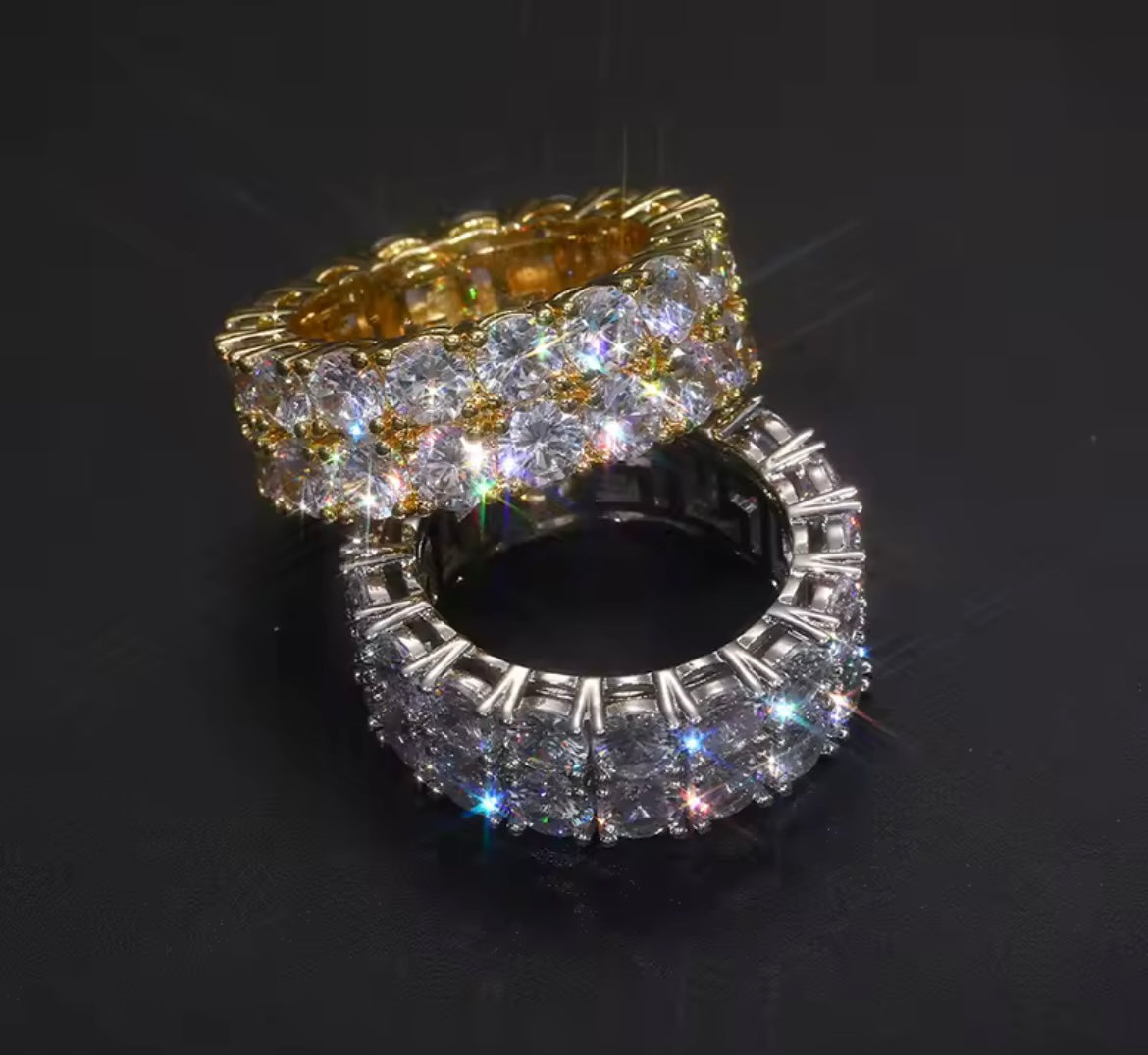 10MM Double Row Tennis Ring