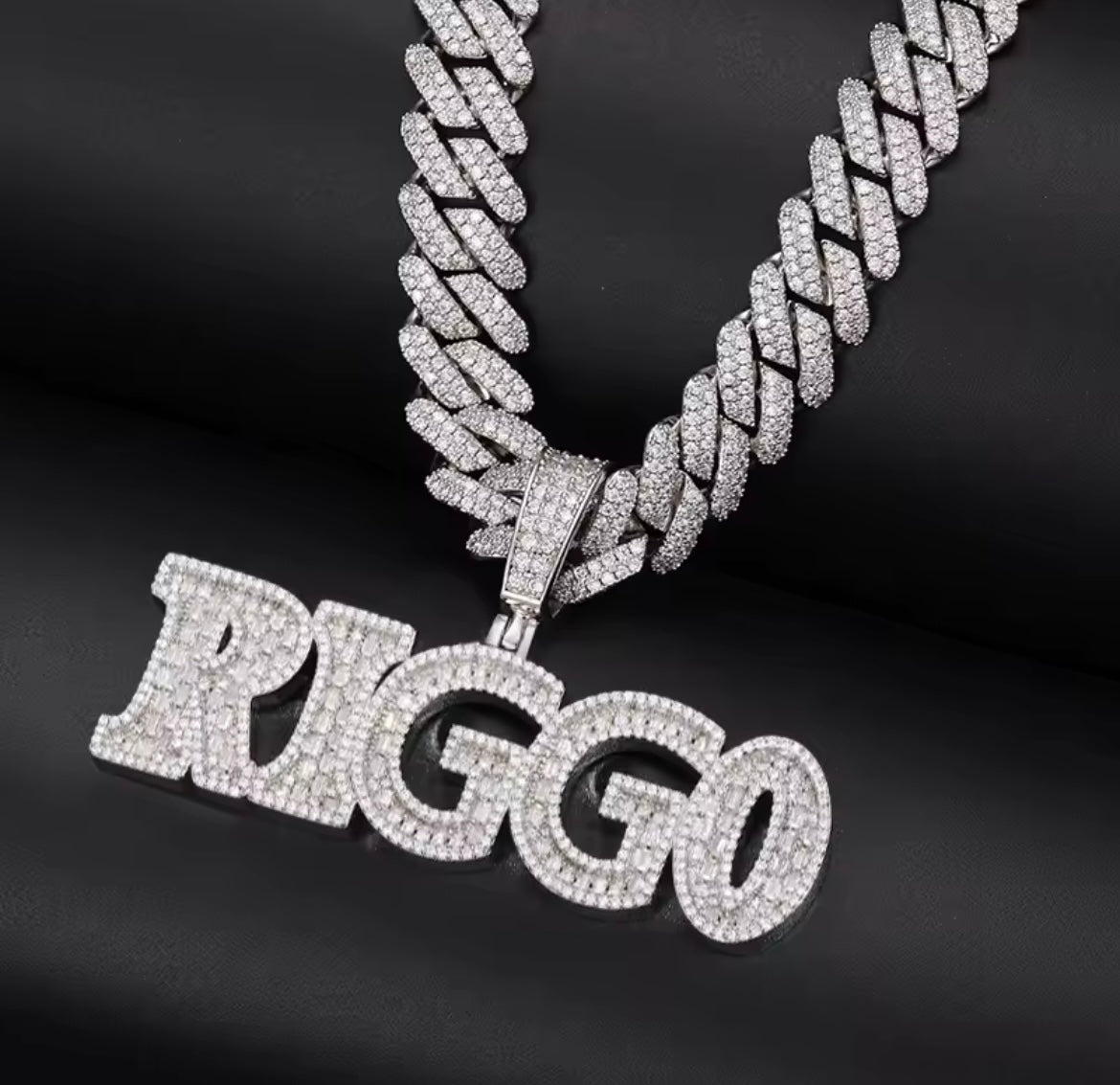 Custom Baguettes Letter Pendant