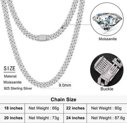 9MM Miami Cuban Chain/Bracelet